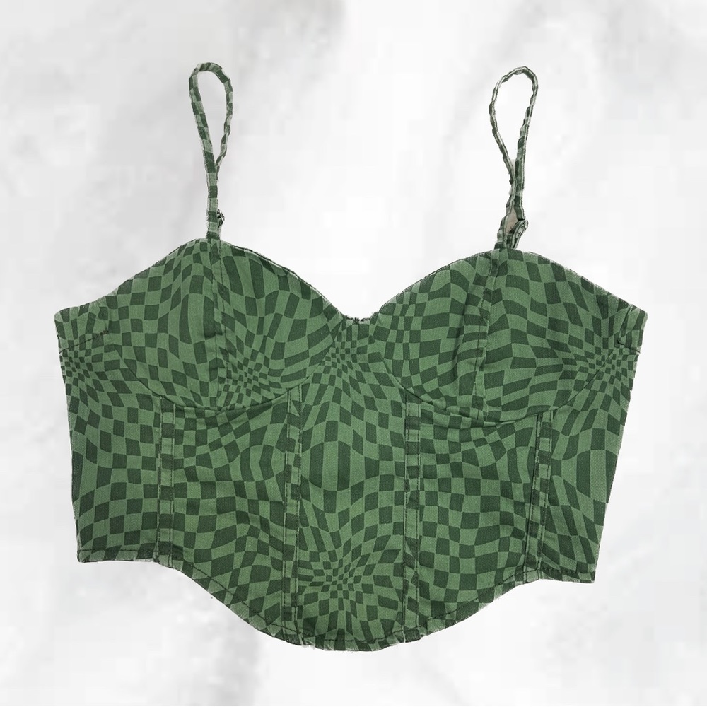 Checkered Crop Top